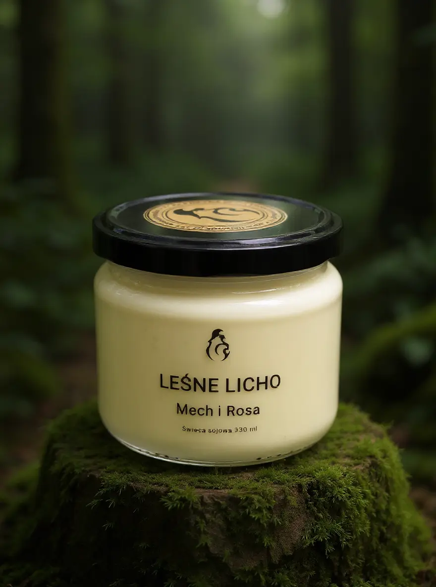 Świeca sojowa handmade Dąb i Skóra